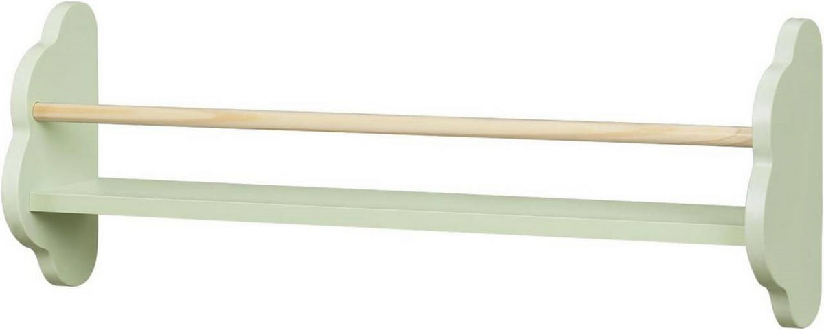 KINDER-WANDREGAL 3er Set, Kiefernholz, 45 x 12,7 x 23cm, Grün - Grün, Holz/Holzwerkstoff (45/23/12.7cm) - Woltu