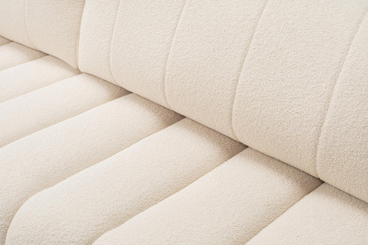 ECKSOFA BALOO mit Schlaffunktion 297x180 cm, Weiß, Links - Weiß, Holz/Textil (176/276cm) - DomoHome