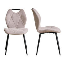 ESSZIMMERSTUHL 2er-Set Stoff Beige mit Griffen - Beige, Textil (44/86/48cm)