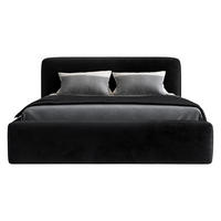 POLSTERBETT LUMO-OM 180 x 200 in Schwarz - Schwarz, Textil (180/200cm) - A&J MöbelLand