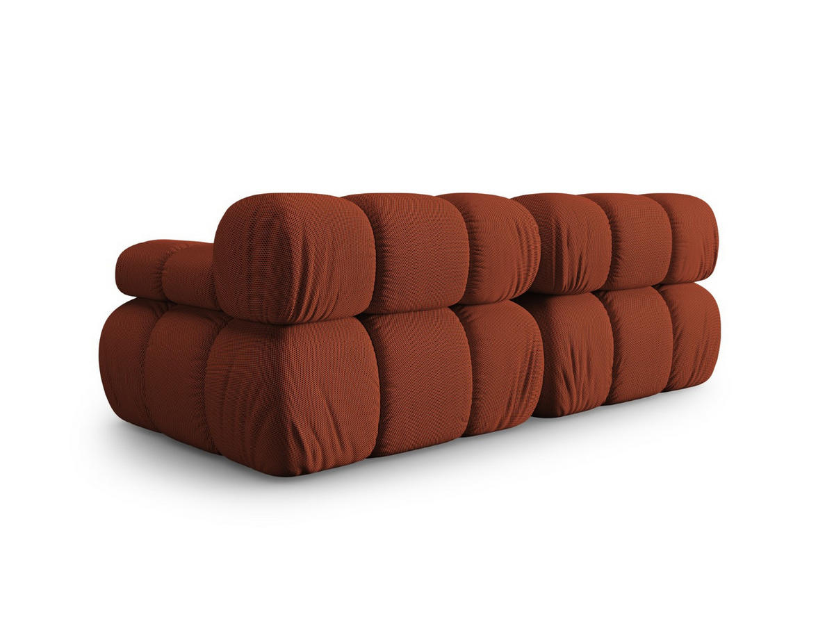 SOFA modular Bellis aus 3D-Stoff ziegelstein 2 Sitzplätze - Orange, Textil (94/70/188cm) - Micadoni