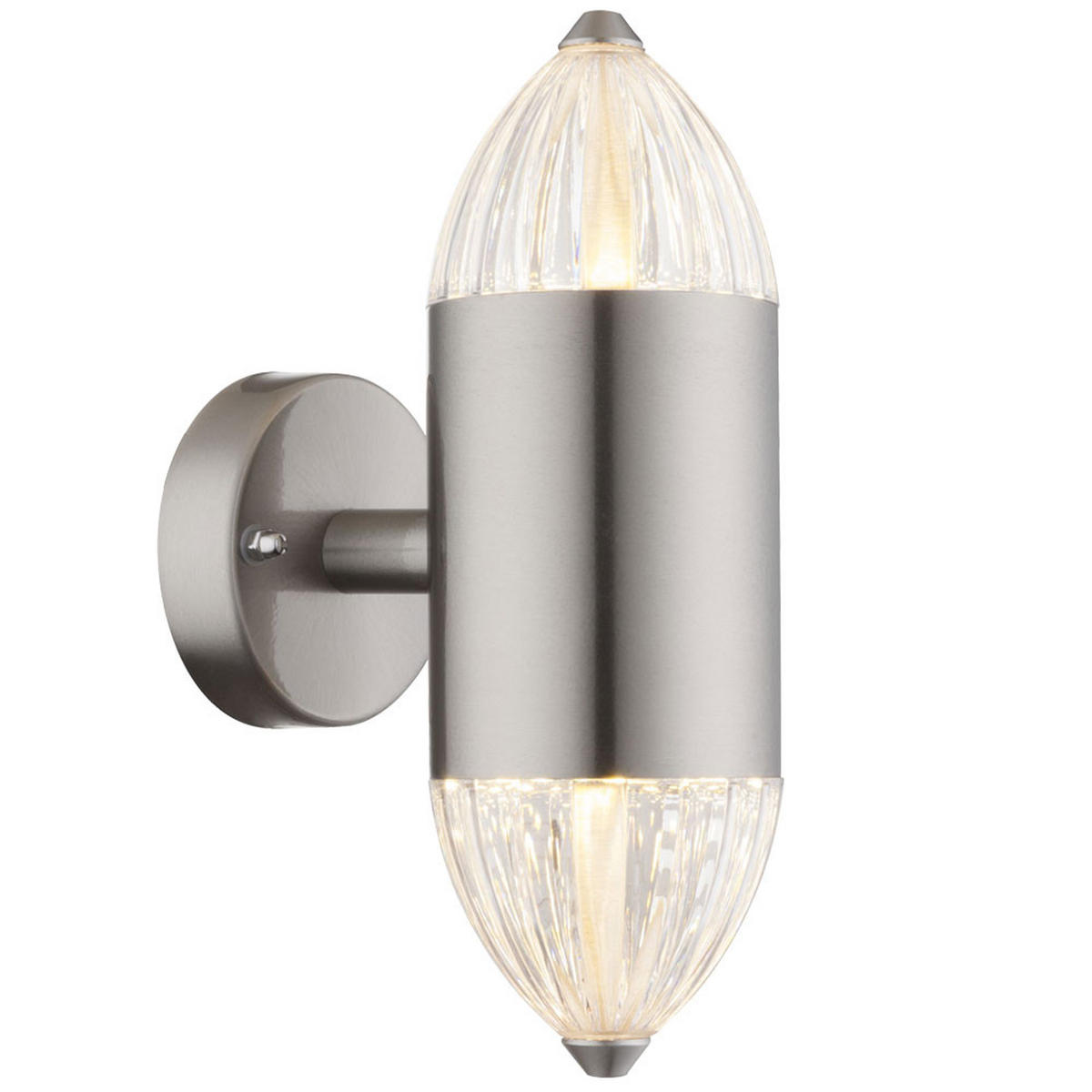 LED AUSSEN-WANDLEUCHTE CHARLENE Silber - Silberfarben, Metall (8/21/13.3cm) - Globo Lighting