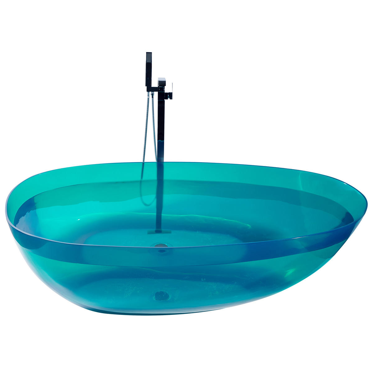 BADEWANNE 78x169x53 cm transparent Blancarena - Transparent, Kunststoff (78/53/169cm) - Beliani