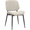 STUHL Stoff natura/creme - Eukalyptusholzfarben/Creme, Textil/Metall (49/83/57cm) - CLP