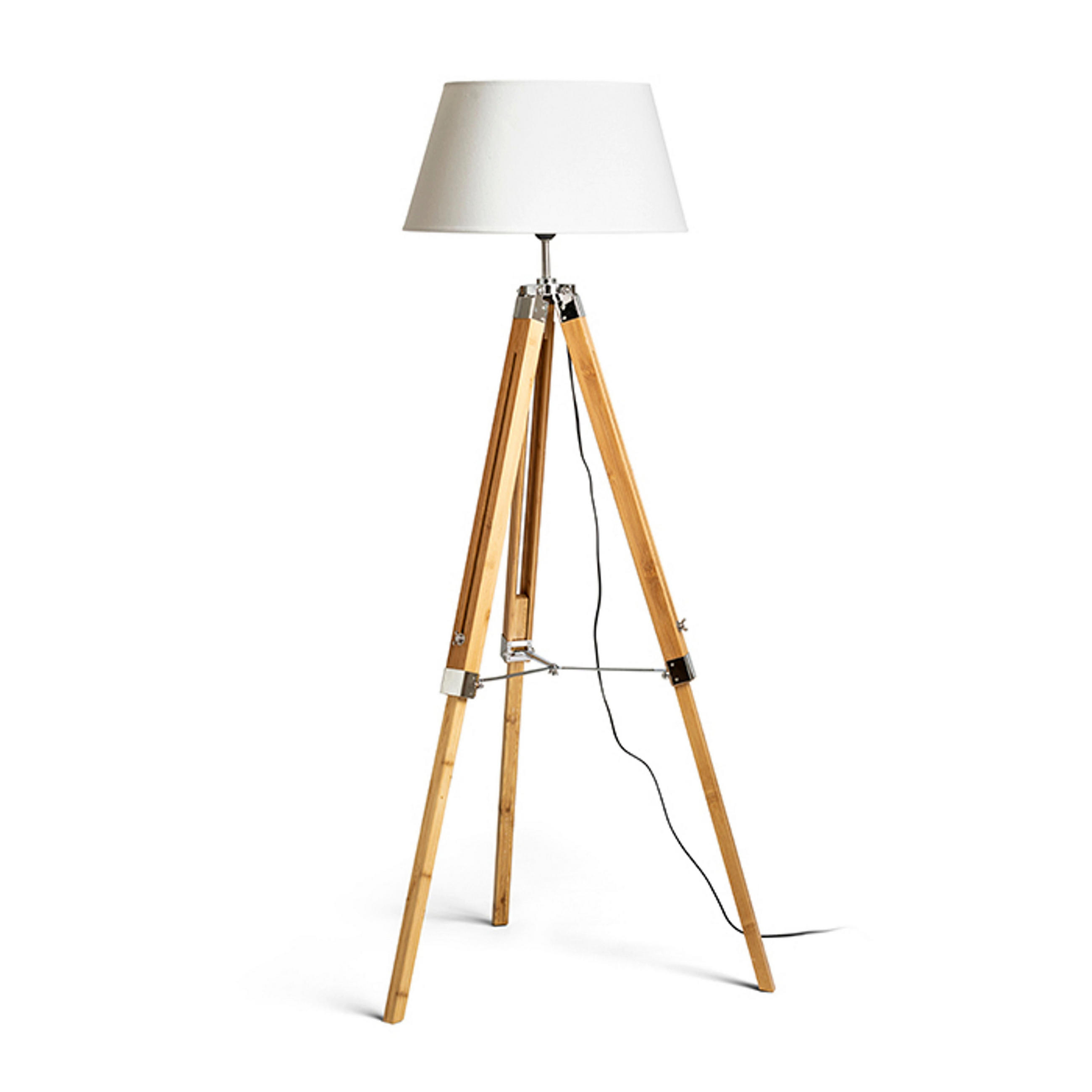 STEHLEUCHTE ALVIS/AMBITUS 46 Weiß 15 W - Weiß, Metall (25/25/160cm) - Rendl