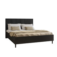 DOPPELBETT Luk II 160/200 cm ohne Matratze, Lattenrost, Bettkasten, schwarz, schwarz - Schwarz, Kunststoff (160/200cm) - Margaret Hadas24