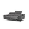 RELAXSOFA FIERO 3-Sitzer mit 1 Relaxfunktion, dunkelgrau - Dunkelgrau/Schwarz, Holzwerkstoff/Textil (212/82/103cm) - Courtois Laville
