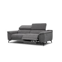 RELAXSOFA FIERO 3-Sitzer mit 1 Relaxfunktion, dunkelgrau - Dunkelgrau/Schwarz, Holzwerkstoff/Textil (212/82/103cm) - Courtois Laville