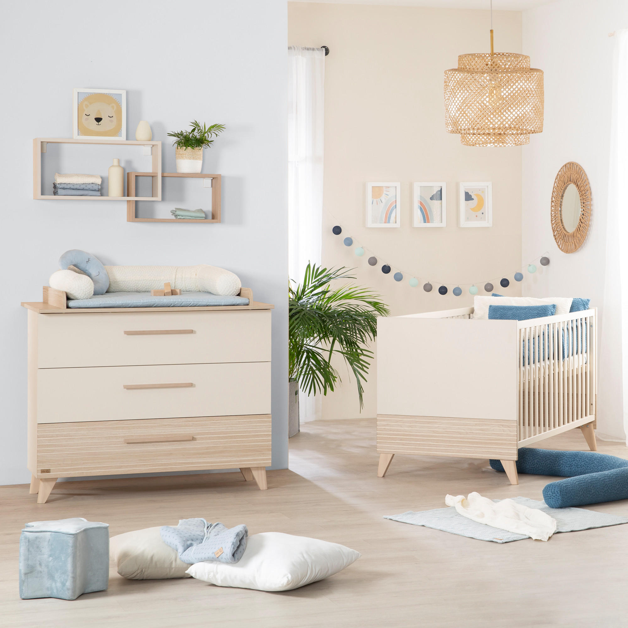 BABYMÖBEL-SET Sidney 2-teilig - Kaschmir, Holz/Holzwerkstoff (110/98/75cm) - Roba