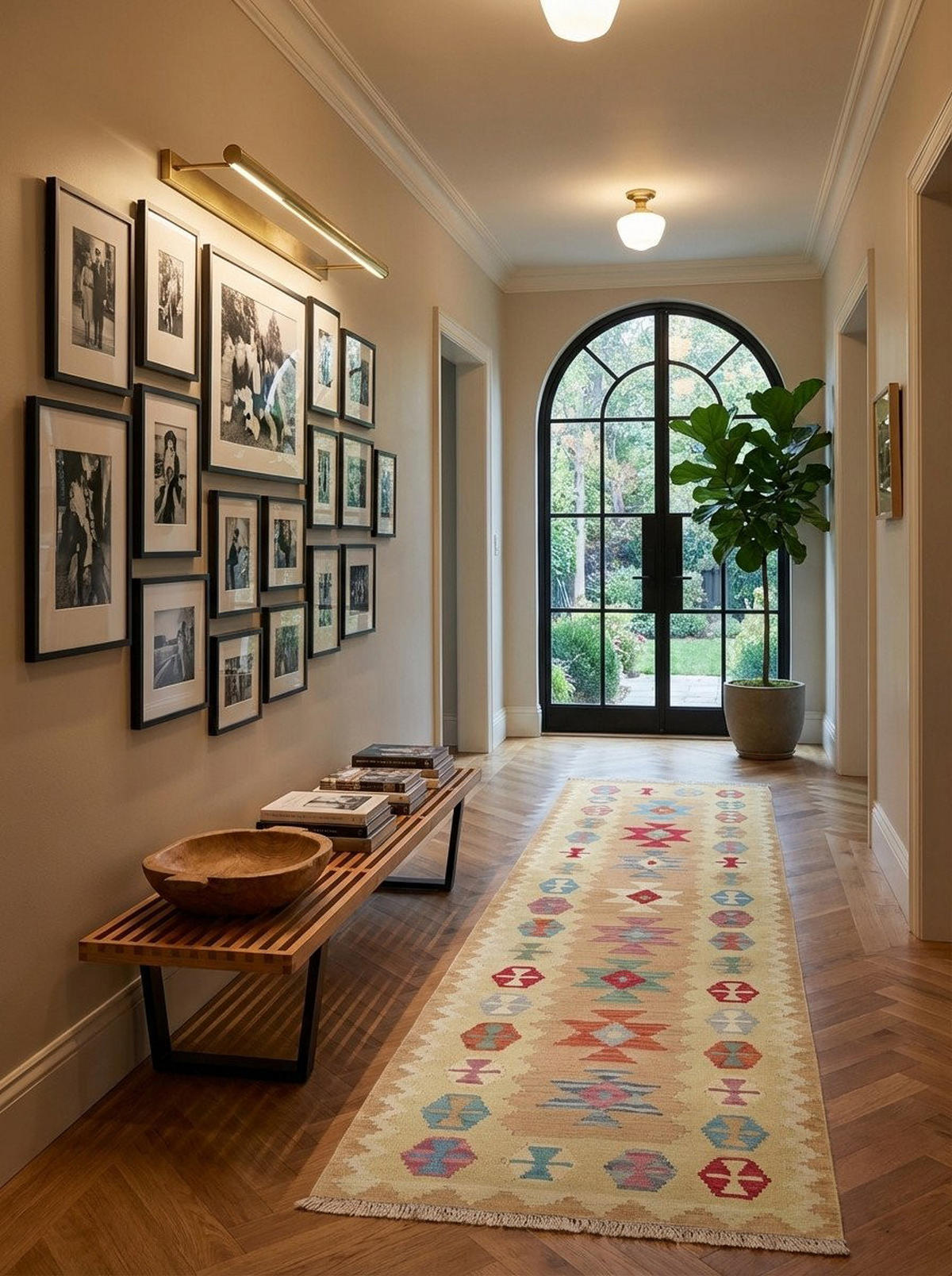 HANDWEBTEPPICH Gashgai Kelim Beige 297/86 cm Schurwolle - Beige, Textil (86/297cm) - Looma