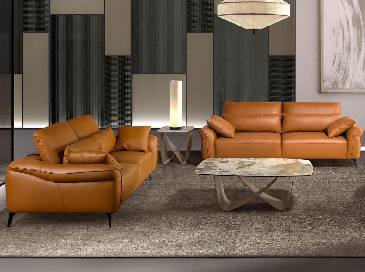 BEISTELLTISCH quadratisch Beige Braun Taupé 50/50/50 cm - Beige, Stein/Metall (50/50/50cm) - ANGEL CERDA