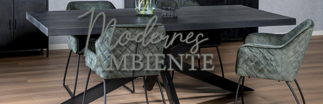 Esszimmer Modern Esstisch mit Stoffstühlen