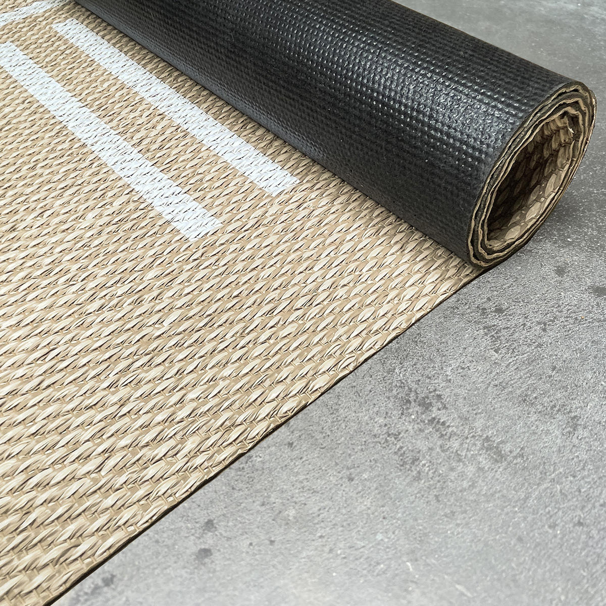 TEPPICH Premium en Vinyle Weiße Linien 120x180 cm - Weiß, Kunststoff (120/180cm) - STORESDECO