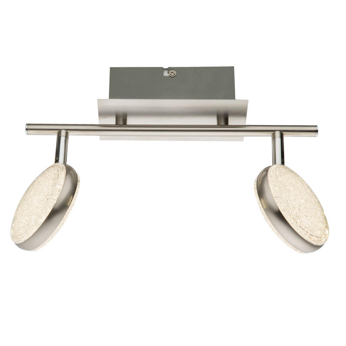 LED DECKENLEUCHTE BAMENDA Silber Kristalloptik - Silberfarben, Metall (31/8/21cm) - Globo Lighting