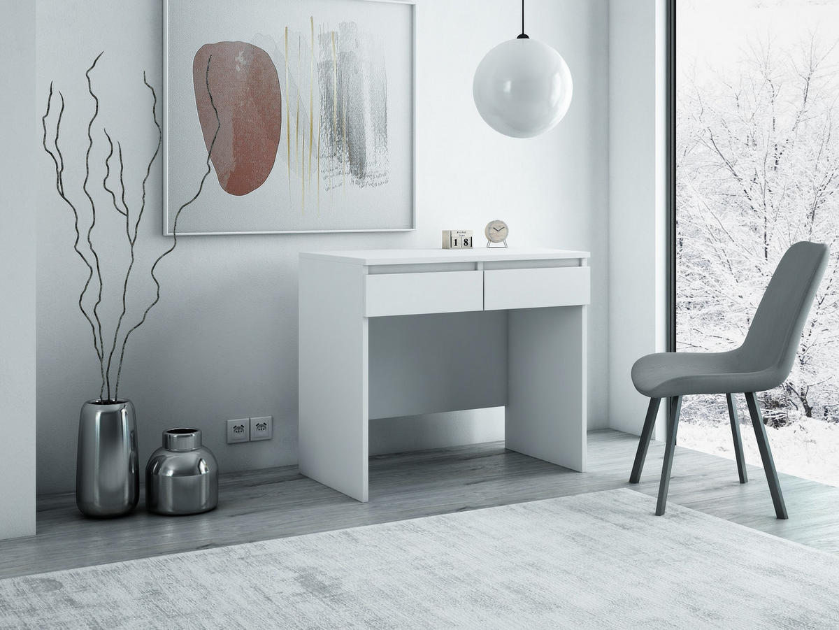 COMPUTERTISCH bella b3 weiss - Weiß, Holzwerkstoff (50/90/80cm) - roe furniture