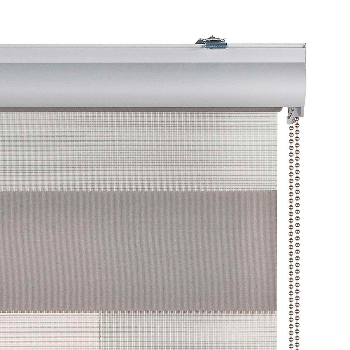 DOPPELROLLO Steingrau 180x250 cm - Graubraun, Kunststoff (180/250cm) - STORESDECO