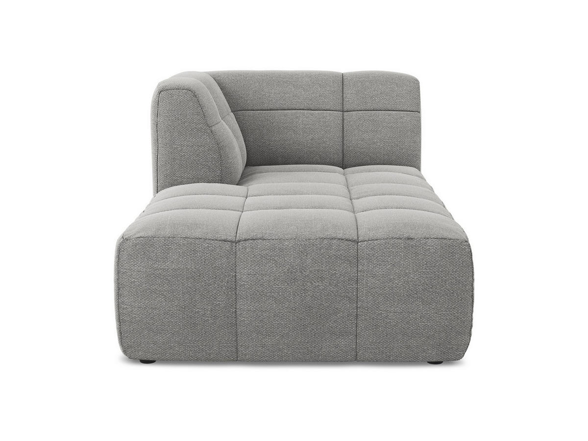 SOFAELEMENT Links Bouclé Stoff Grau - Hellgrau/Schwarz, Holzwerkstoff/Kunststoff (101/77/175cm) - Makamii