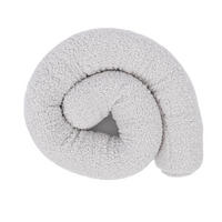 BETTUMRANDUNGSSCHUTZ Bettschlange aus Teddystoff, 150 cm, Creme-Weiß - Weiß, Textil - MeowBaby
