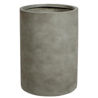 BLUMENTOPF Grau Eucommia - Grau, Naturmaterialien (51cm) - Beliani