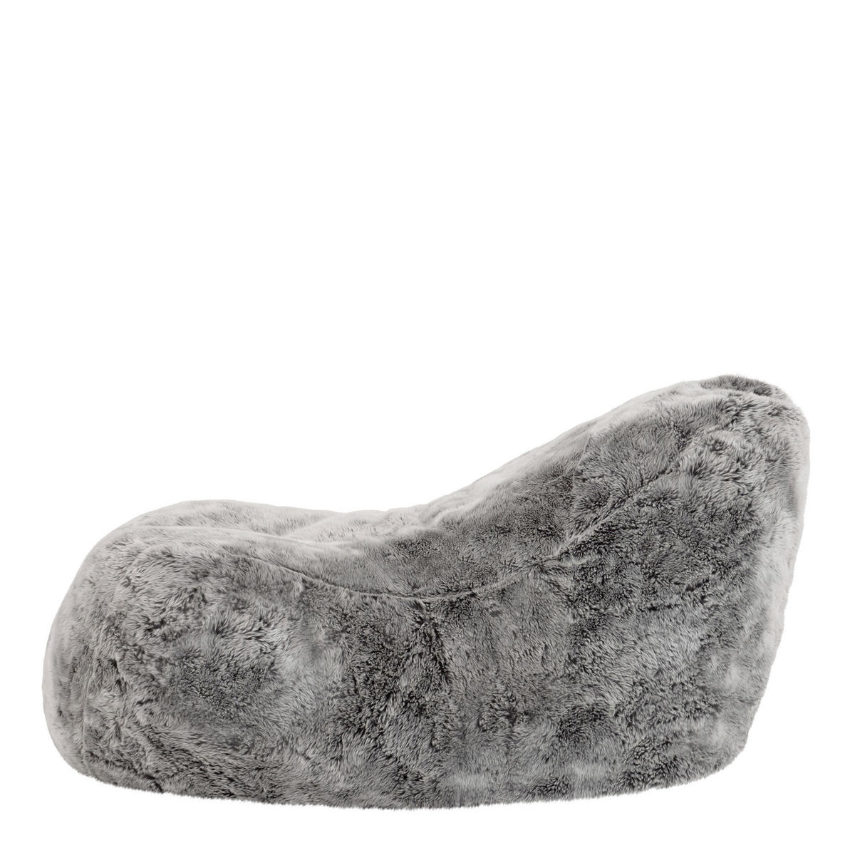 SITZSACK-LIEGE aus Kunstfell - Grau, Kunststoff (105/51/130cm) - icon