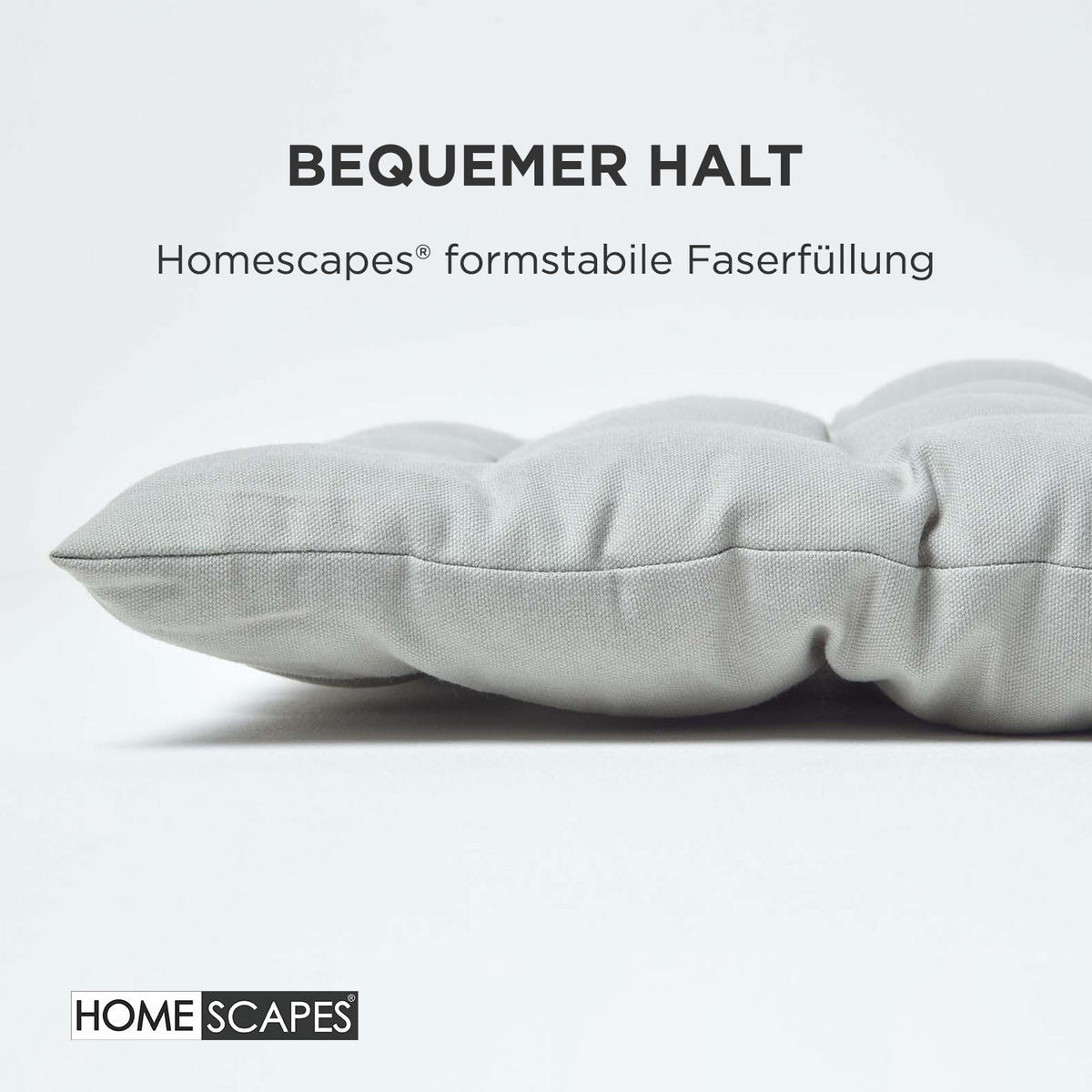 BANKAUFLAGE 2-Sitzer grau 108/42/5 cm - Grau, Textil (108/42/5cm) - Homescapes