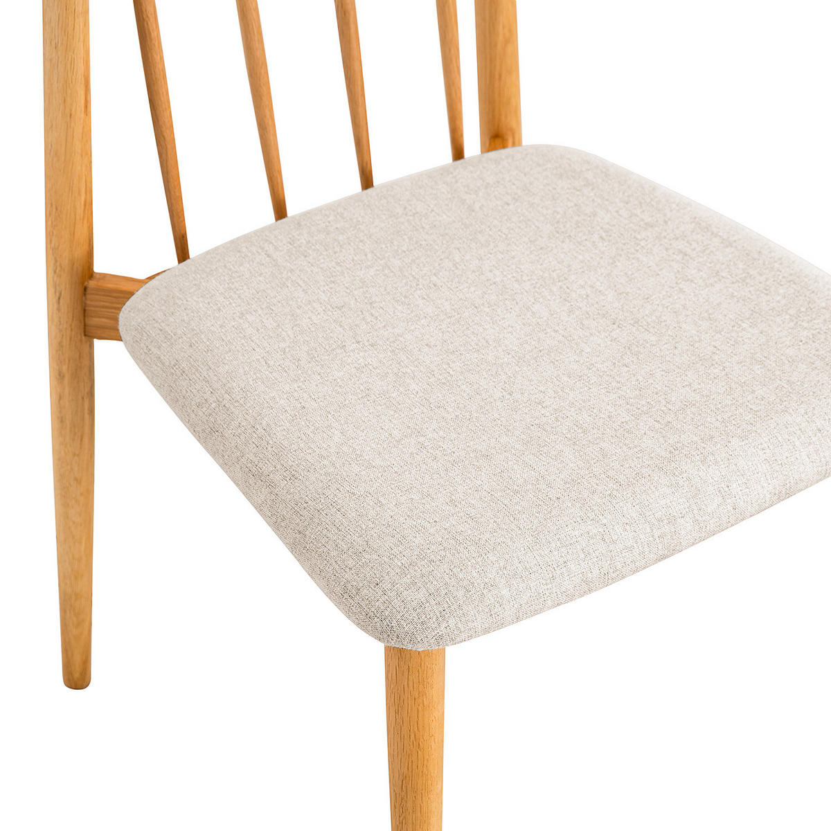 POLSTERSTUHL - 2er-Set - Eichefarben, Holz (48/77/53cm) - home24