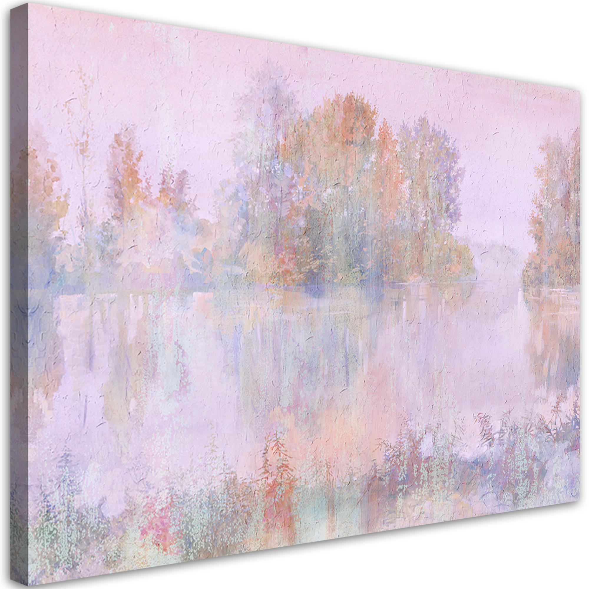 WANDBILD seeblick - Pink, Textil (60/40cm) - Feeby