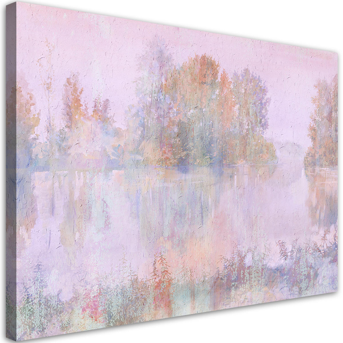 WANDBILD seeblick - Pink, Textil (60/40cm) - Feeby