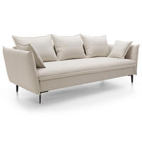 SOFA mit Bettkasten Flavio, 237 cm, Schlaffunktion, Creme - Creme, Holz (237/90/105cm) - Emporius