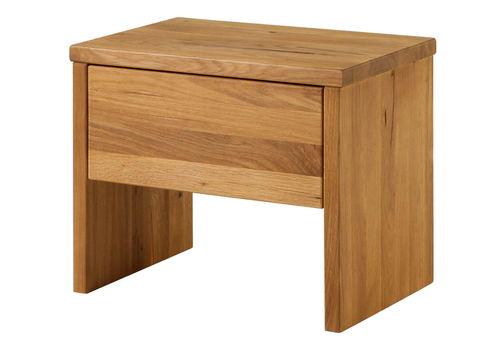 NACHTTISCH Wildeiche 50x35x40 natur geölt JANGALI #719 - Braun, Holz (50/40/35cm) - Massivmoebel24