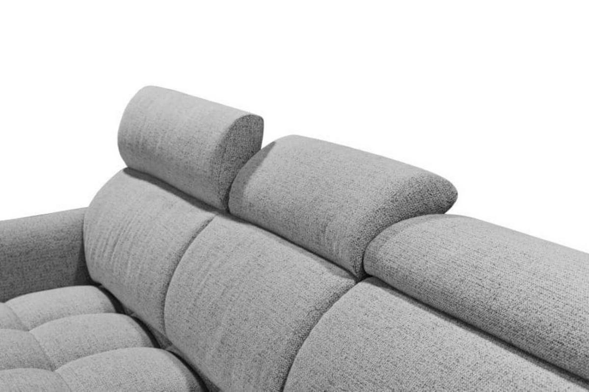 ECKSOFA mit elektrischer Sitztiefenverstellung und Bettkasten - Chromfarben/Silberfarben, Holz/Holzwerkstoff (216/282cm) - ed exciting design