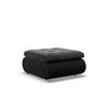 SITZPOUF FÜR DAS WOHNZIMMER FORESTA, Schwarz + Schwarz - Schwarz, Textil (88/42/70cm)