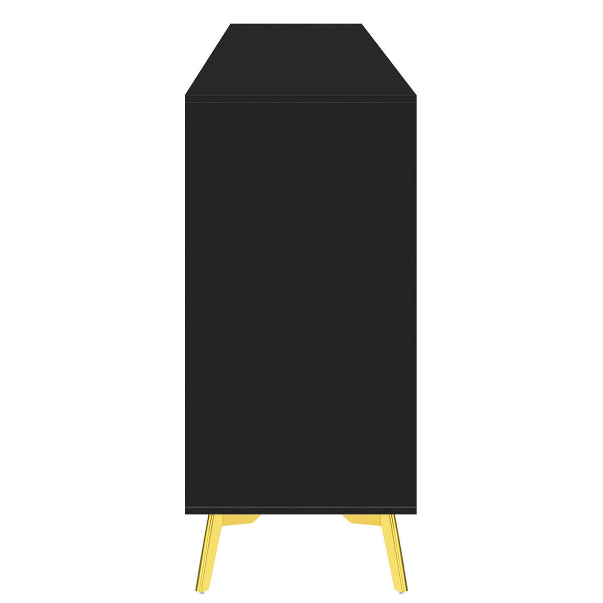 SIDEBOARD Schwarz 140/37,8/82 cm - Schwarz, Holzwerkstoff/Metall (37.8/82/140cm) - Urban Meuble