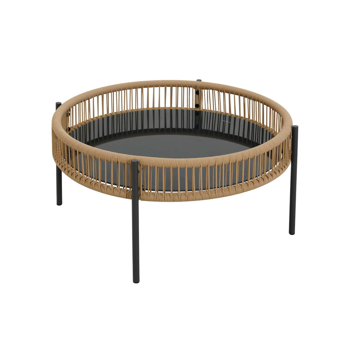 GARTENMÖBEL 4-Sitzer, Braun - Braun, Holzwerkstoff - Oviala