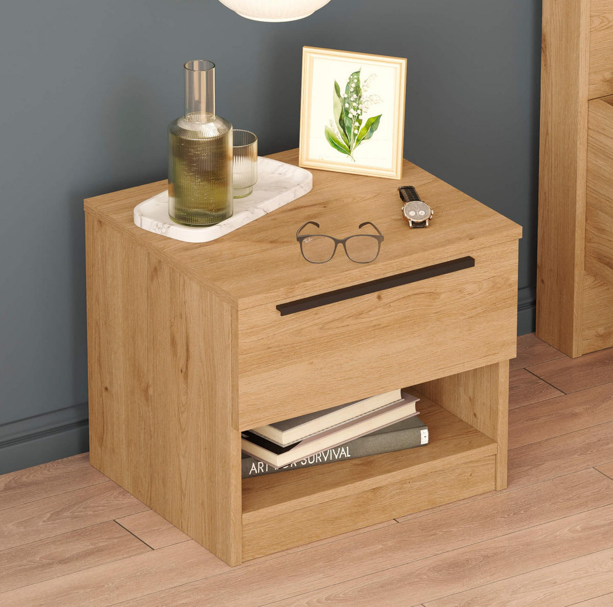 NACHTTISCH 50/42,5/44,5 cm - Braun, Holz (50/44.5/42cm) - Mobili Rebecca