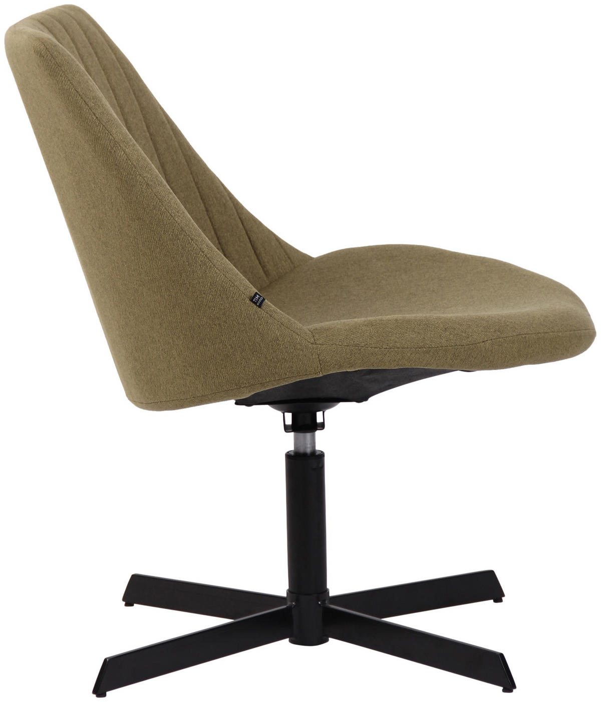 DREHSTUHL Stoff grün - Schwarz/Grün, Textil/Metall (63/79/71cm) - CLP
