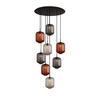 GALERIELEUCHTE Velo 8-flammig Mehrfarbig Ø 25cm - Multicolor/Schwarz, Glas (25/25/27cm) - s.luce