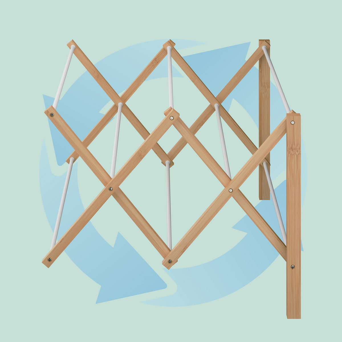 SUŠIAK na prádlo - viacfarebná, kov/drevo (71.5/45/59cm) - Relaxdays