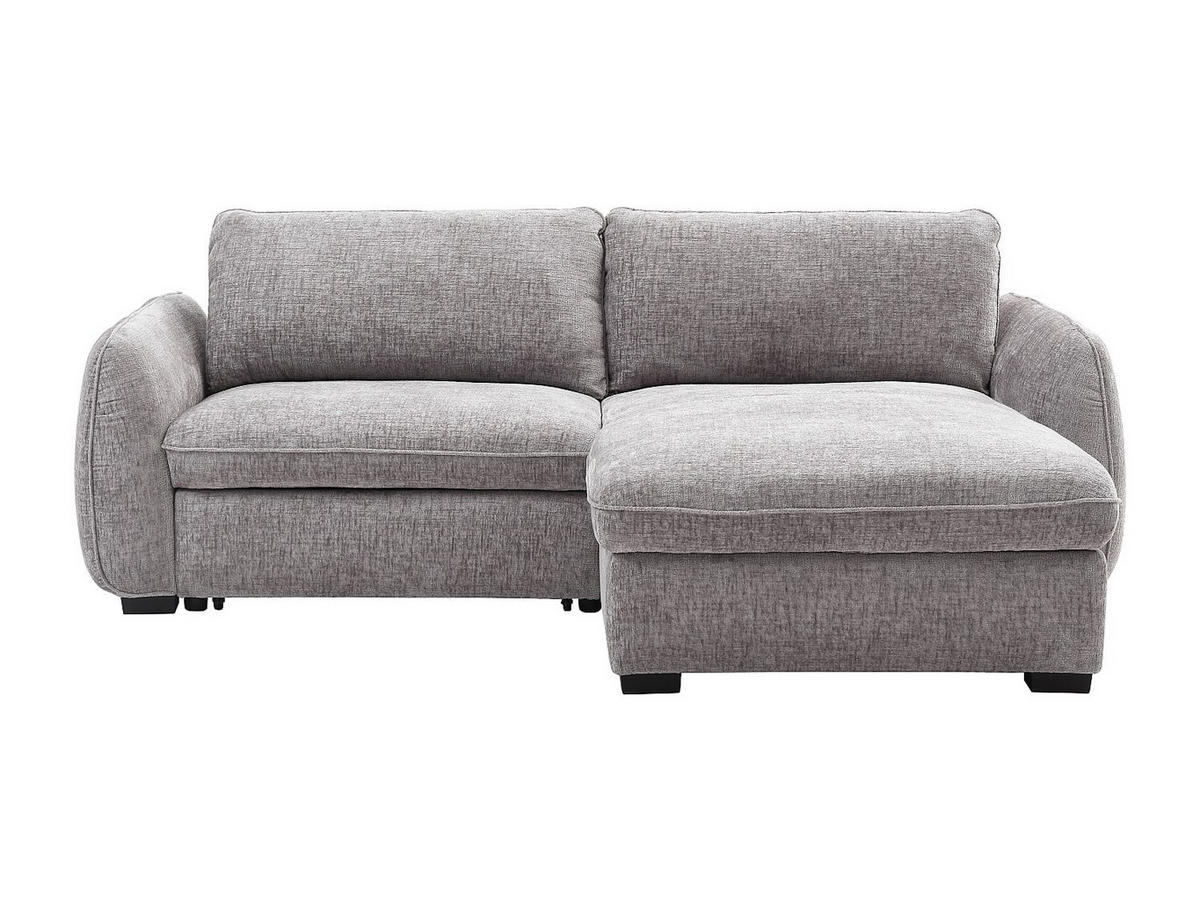 ECKSOFA zum Ausklappen und wendbar aus grauem meliertem Stoff - MONAVI - Grau, Textil (236/167cm) - Vente-Unique