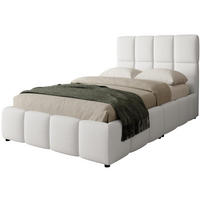 POLSTERBETT Nostro mit Bettkasten 140x200 cm hellbeige - Beige/Schwarz, Textil (140/200cm) - Beautysofa