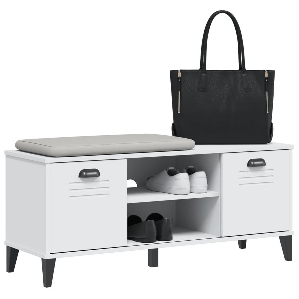SCHUHSCHRANK Bruchsal 106/35/45 cm - Weiß, Holzwerkstoff (106/45/35cm) - Nettlife