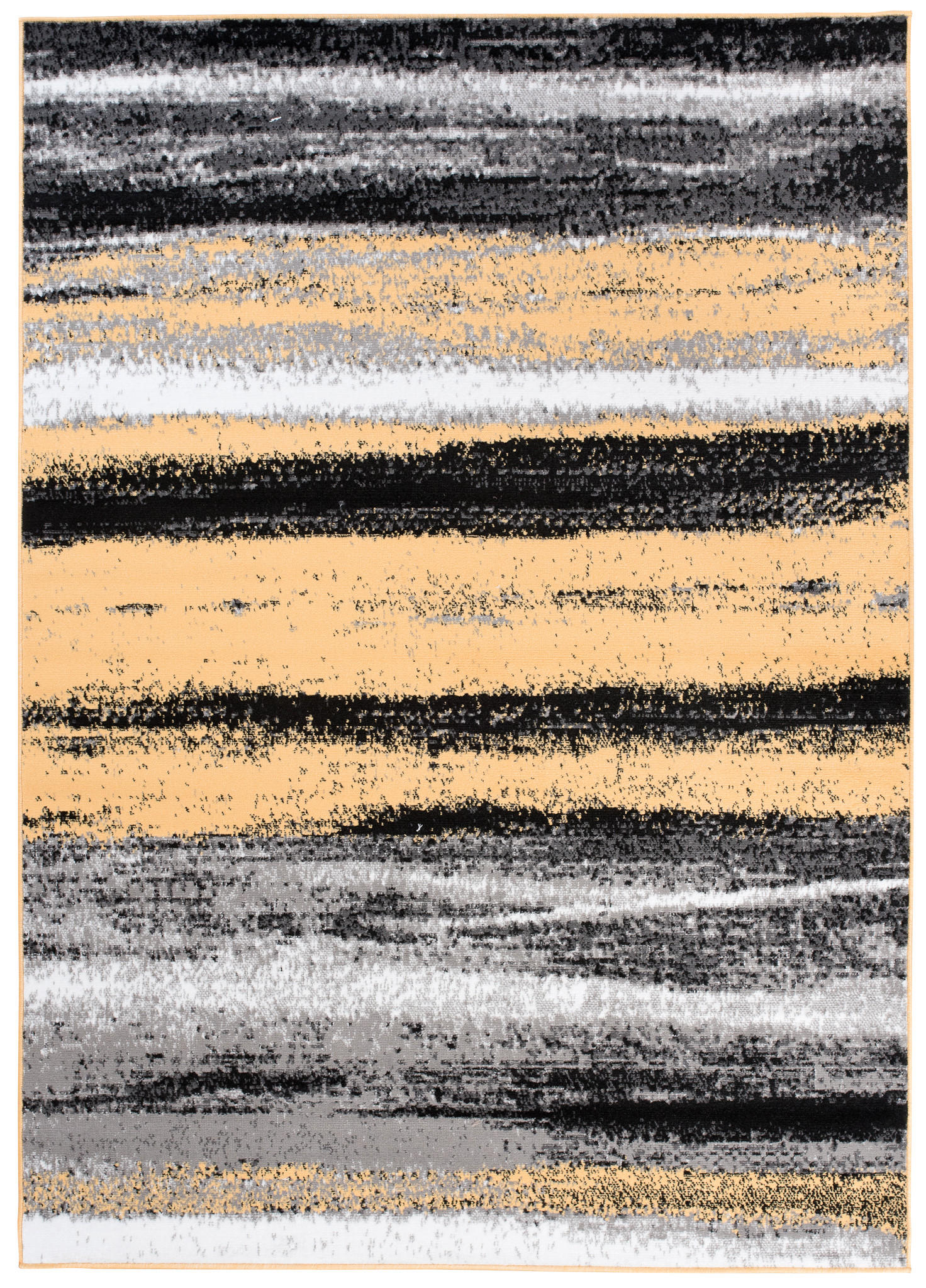 TEPPICH MAYA Gelb Meliert Streifen Verwischt 160/220 cm - Gelb, Textil (160/220cm) - Tapiso