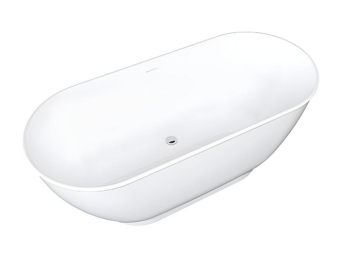 BADEWANNE - 170 cm x 75 cm - Acryl - Weiß - Weiß, Kunststoff (170/60/75cm) - Vente-Unique