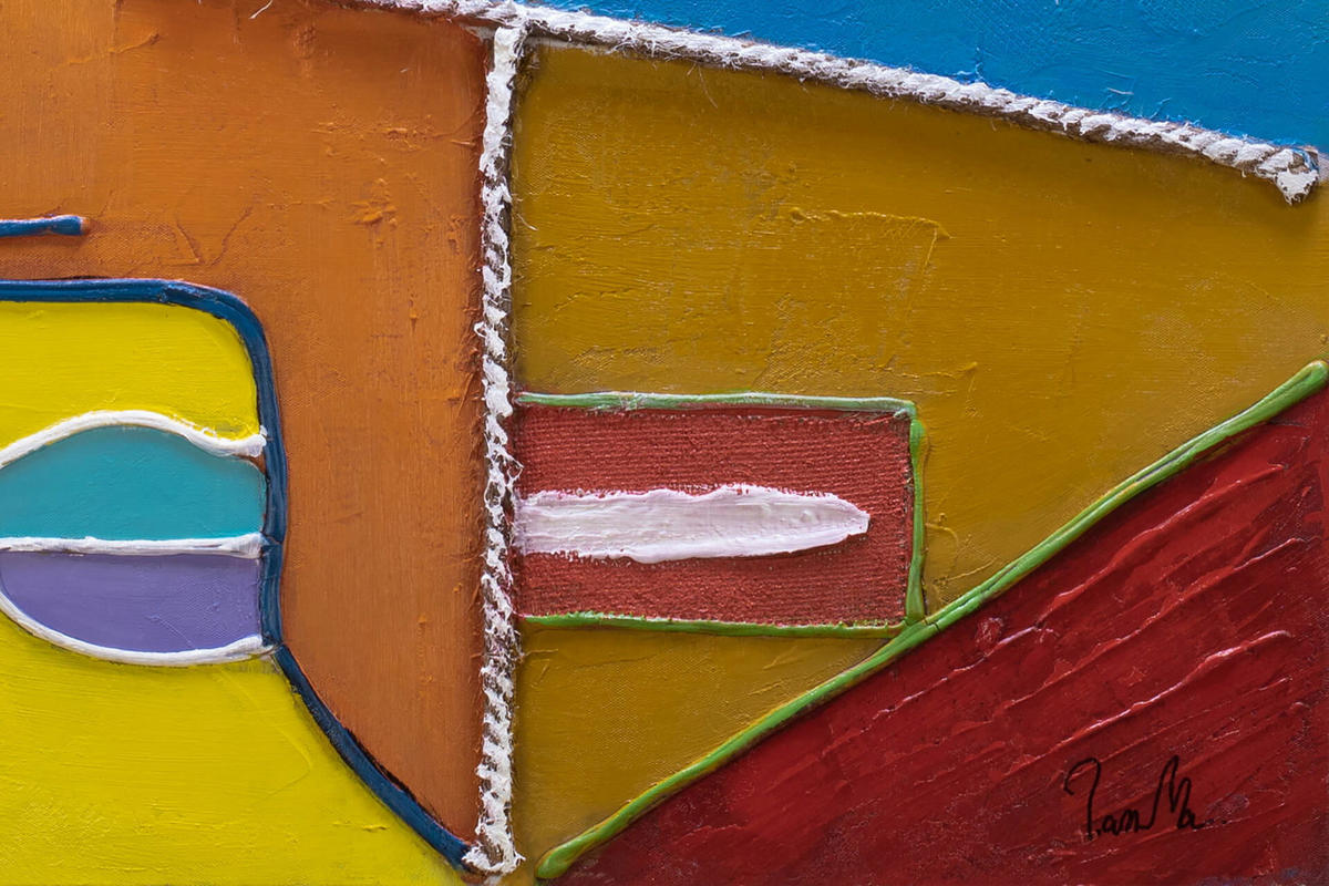 ACRYLBILD HANDGEMALT 80/80 cm - Multicolor, Holz/Textil (80/80cm) - KUNSTLOFT