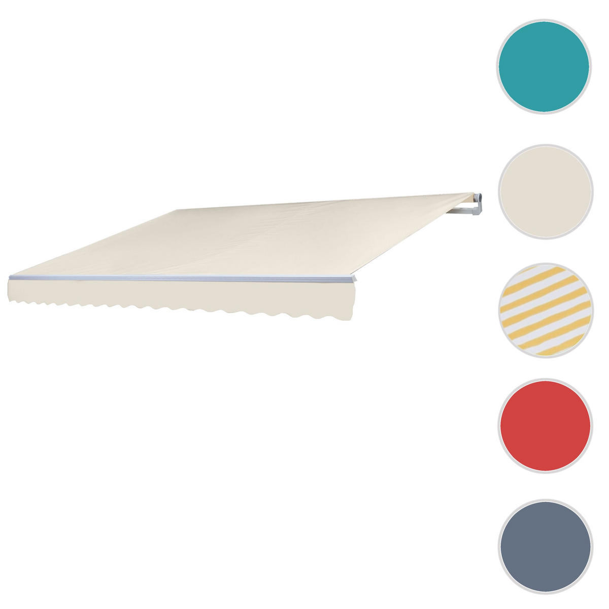 ALU-MARKISE Cremeweiß - Weiß, Textil (500/18/300cm) - MCW