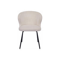 STUHL - 56.5 cm x 57.5 cm - Samt - Cremefarben - RELIOZA - Creme, Textil (56.5/78/57.5cm) - Vente-Unique