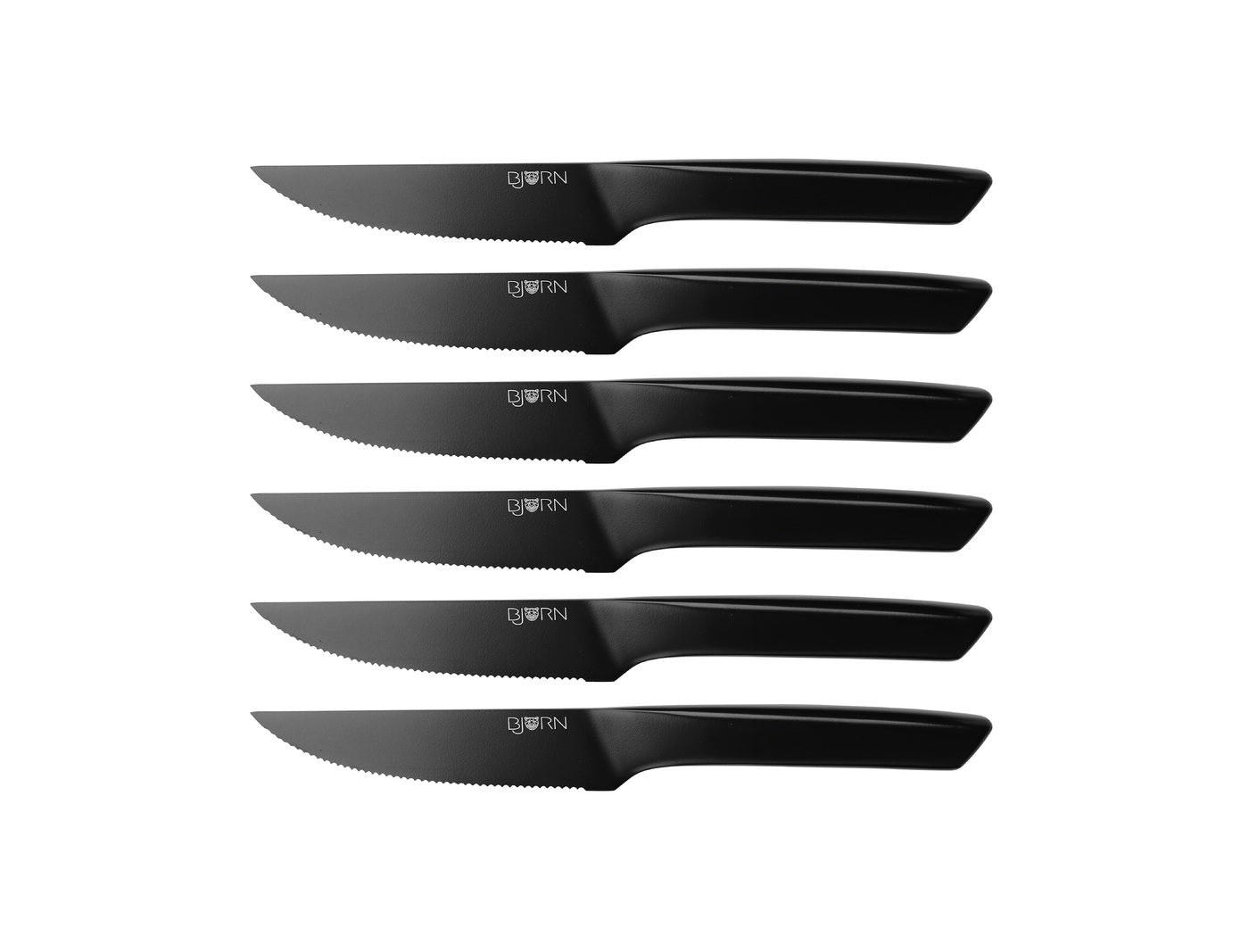 STEAKMESSER Jensen - 6er-Set - Schwarz, Metall (26cm) - Björn