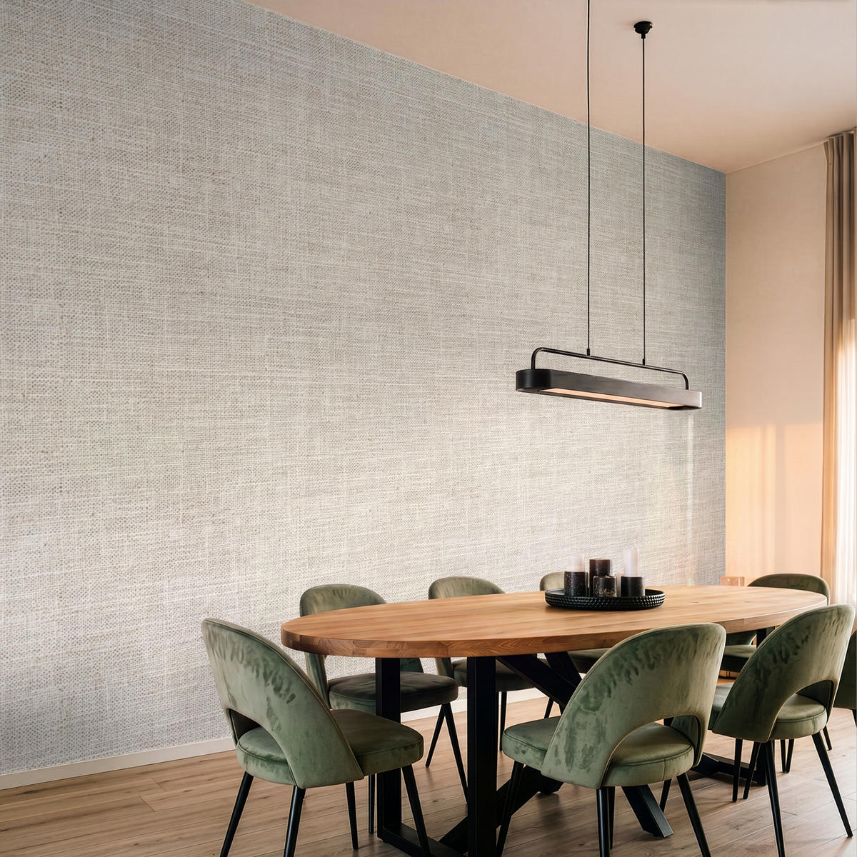 TAPETE - Leinen - Textur - Beige - 400x300 cm - Creme, Papier (400/300cm) - OnlyWow