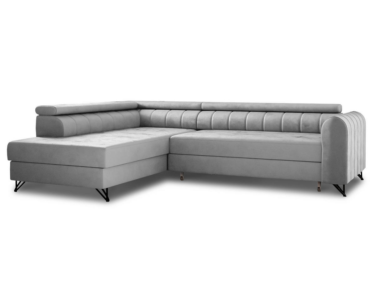 ECKSOFA Alice, Seite: Links - Grau, Holz/Textil (250/179cm) - Sofnet
