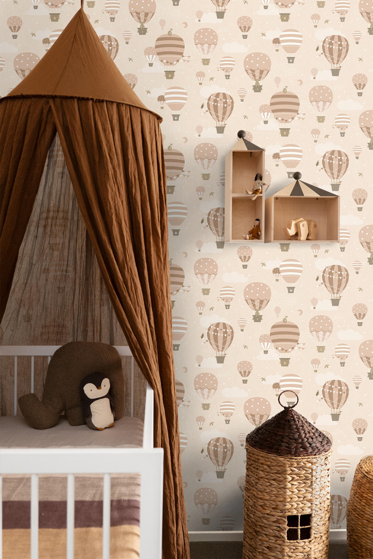 TAPETE Luftballons 50 x 900 cm - Beige, Papier (50/0.1cm) - ESTAhome